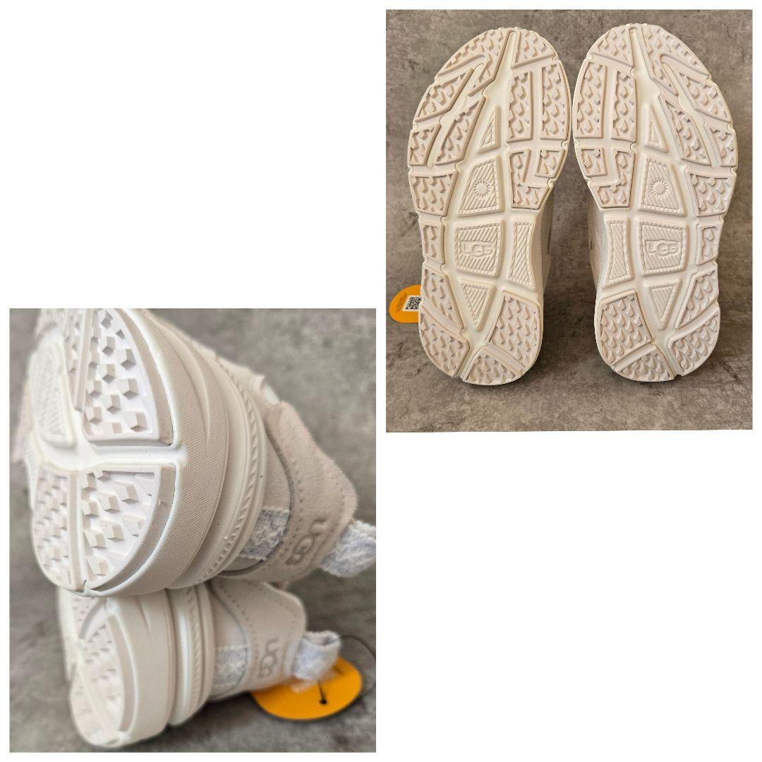 《新品》UGG CA1 ZIP ホワイト 24cm 厚底 軽量 ジップ 箱あり