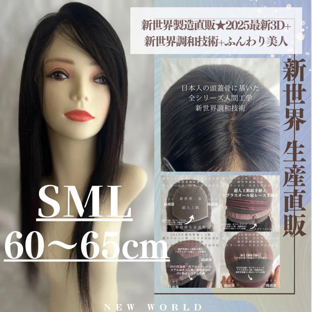 真2025新世界　人毛100%ウィッグ　フルウィッグ　シルクスキン　医療ウィッグ 真2026新世界 人毛100%ウィッグ シルクスキン 医療ウィッグ フル