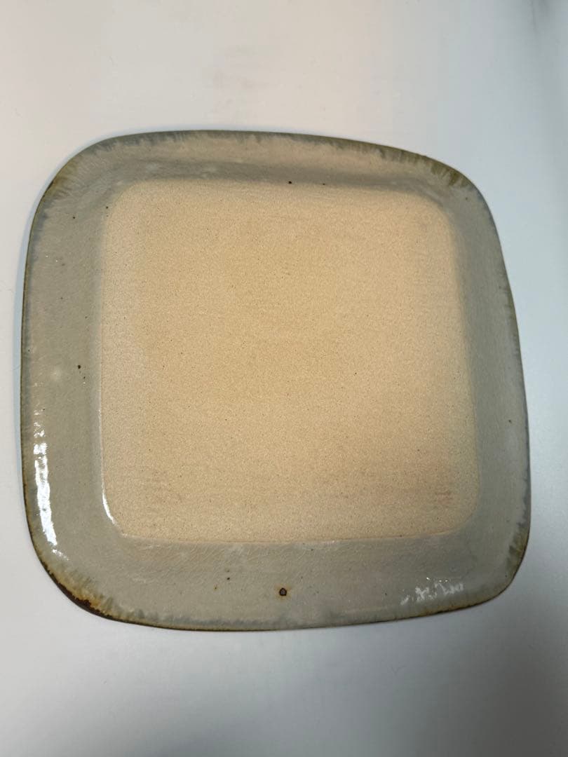 新品未使用　送料込　市野吉記さん　コウホ窯　角皿　21.5cm