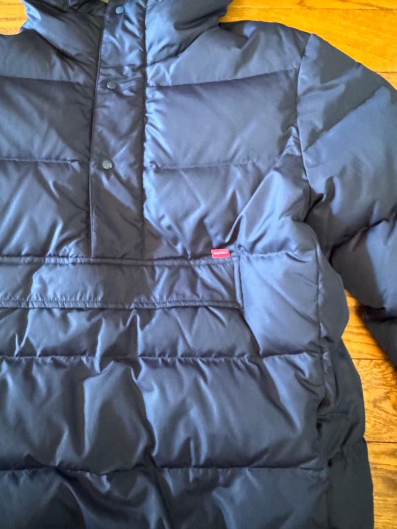 ぐ*ぅ様 シュプリーム ネイビー フード付きダウンパーカー - メルカリ