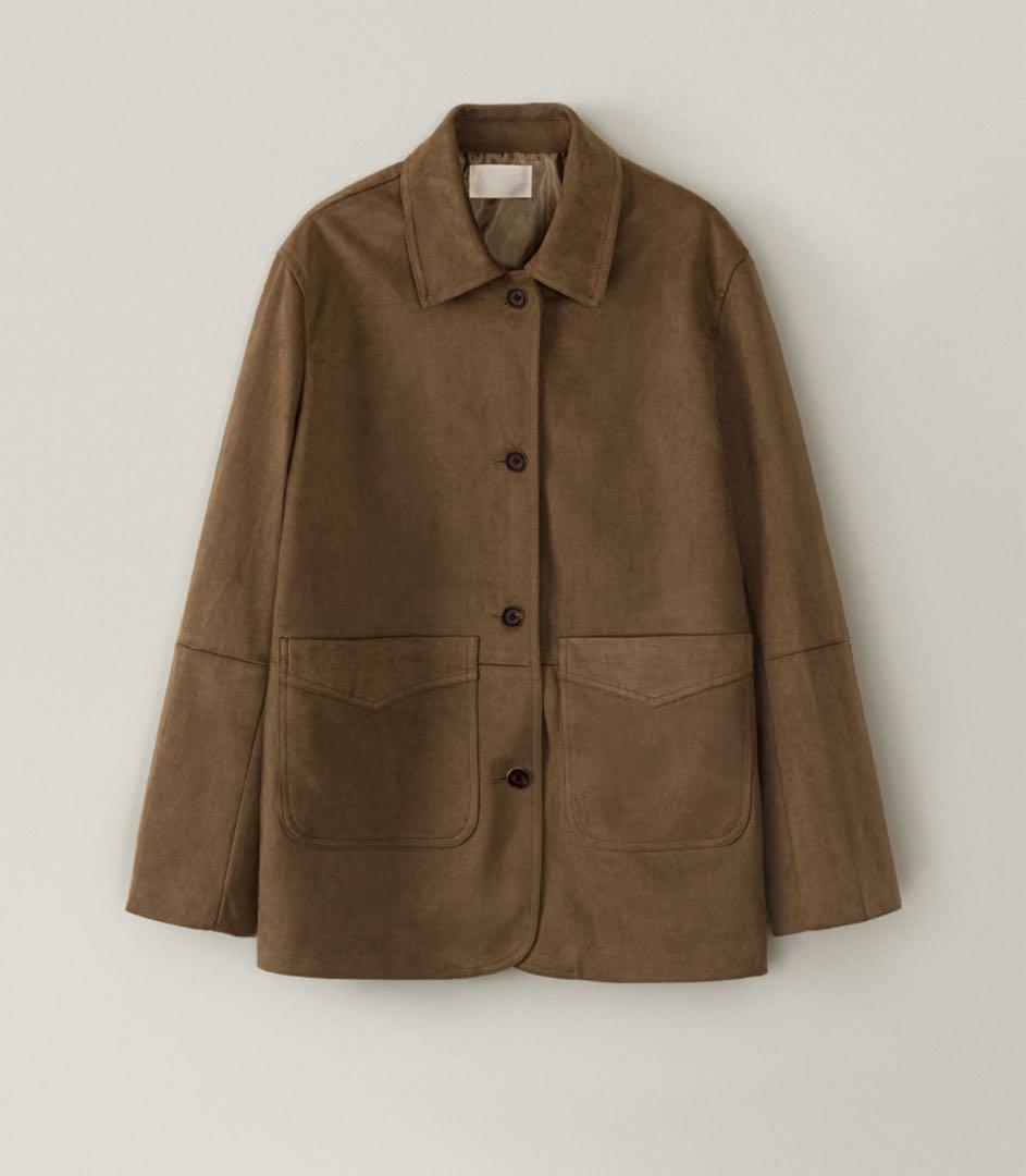 OHOTORO/ Henry Suede Jacket ベージュ henry suede jacket | OHOTORO