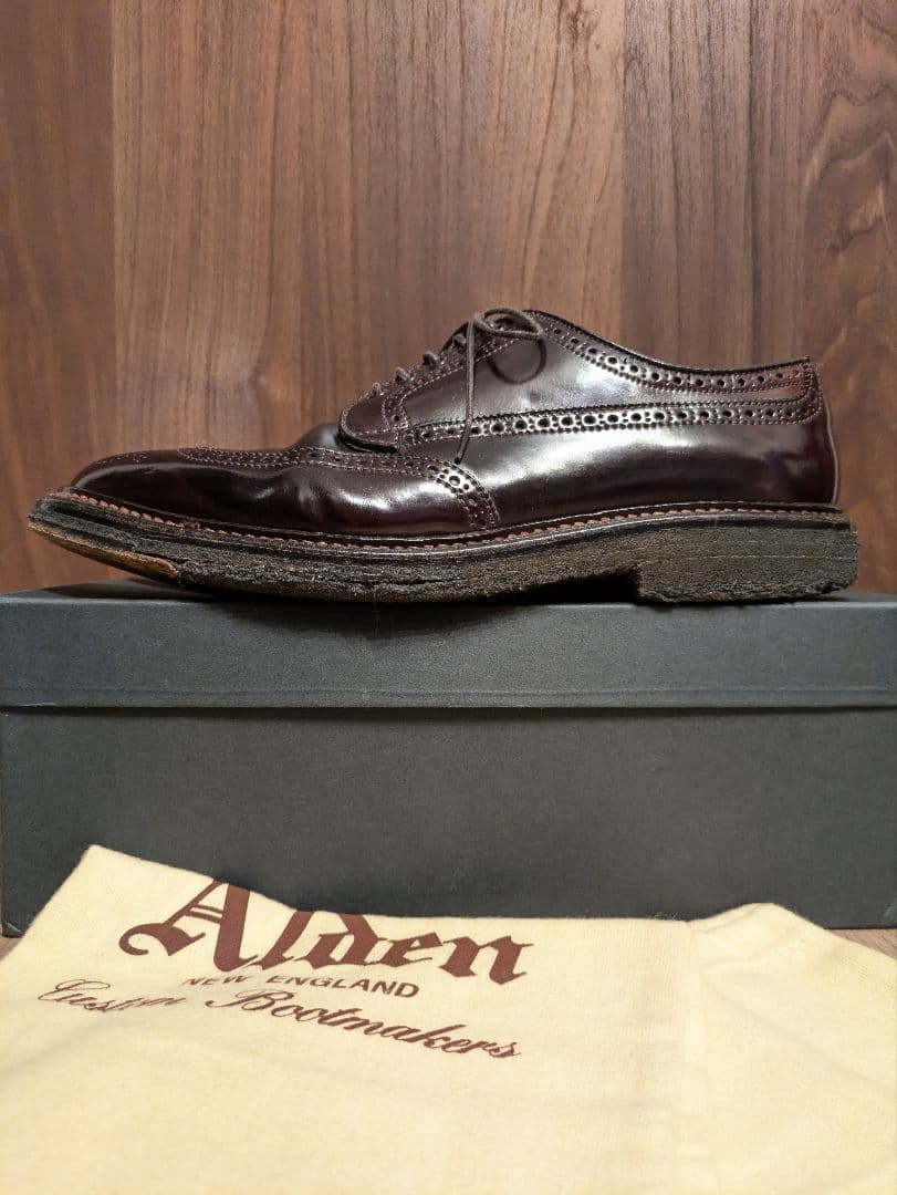 ♪*¥様 ALDEN 3192 8.5D ウイングチップ コードバン