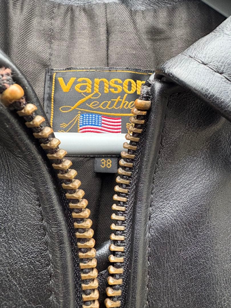 vanson ブラック レザージャケット シングルライダース - メルカリ