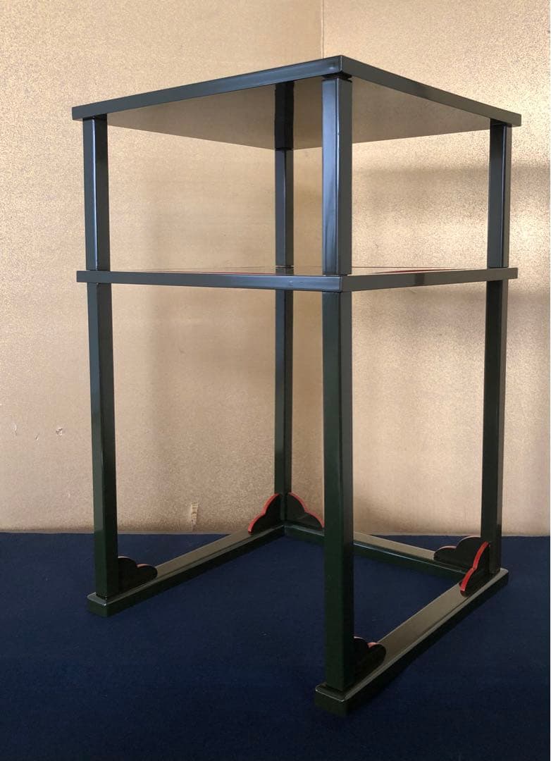 割引❗️《R》茶道具 青漆 糸巻棚 組立式 塗師 川瀬表完作 260126く1