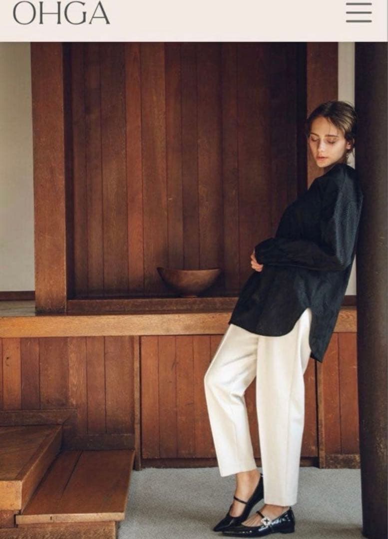 ohga オーガ ビジュー 22.5センチ BLKブラック メリージェー