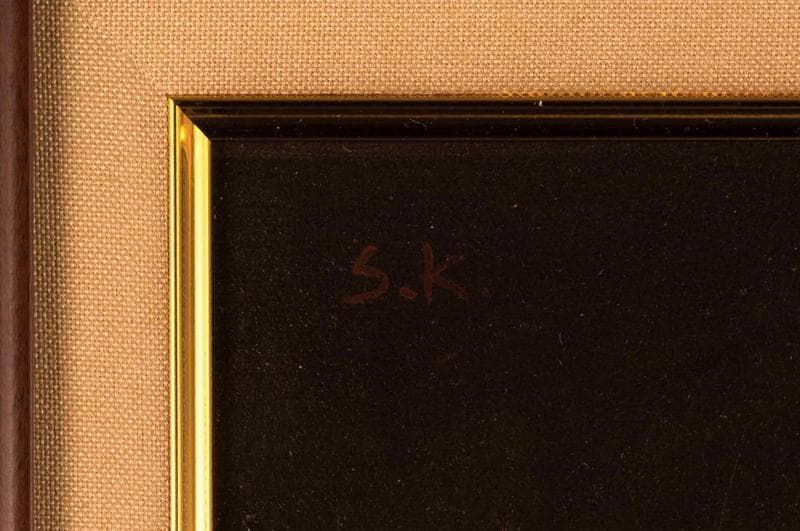 黒田清輝 油彩 肉筆『西洋婦人』サイン 木下孝則収蔵古筆 F6号 額装 b610