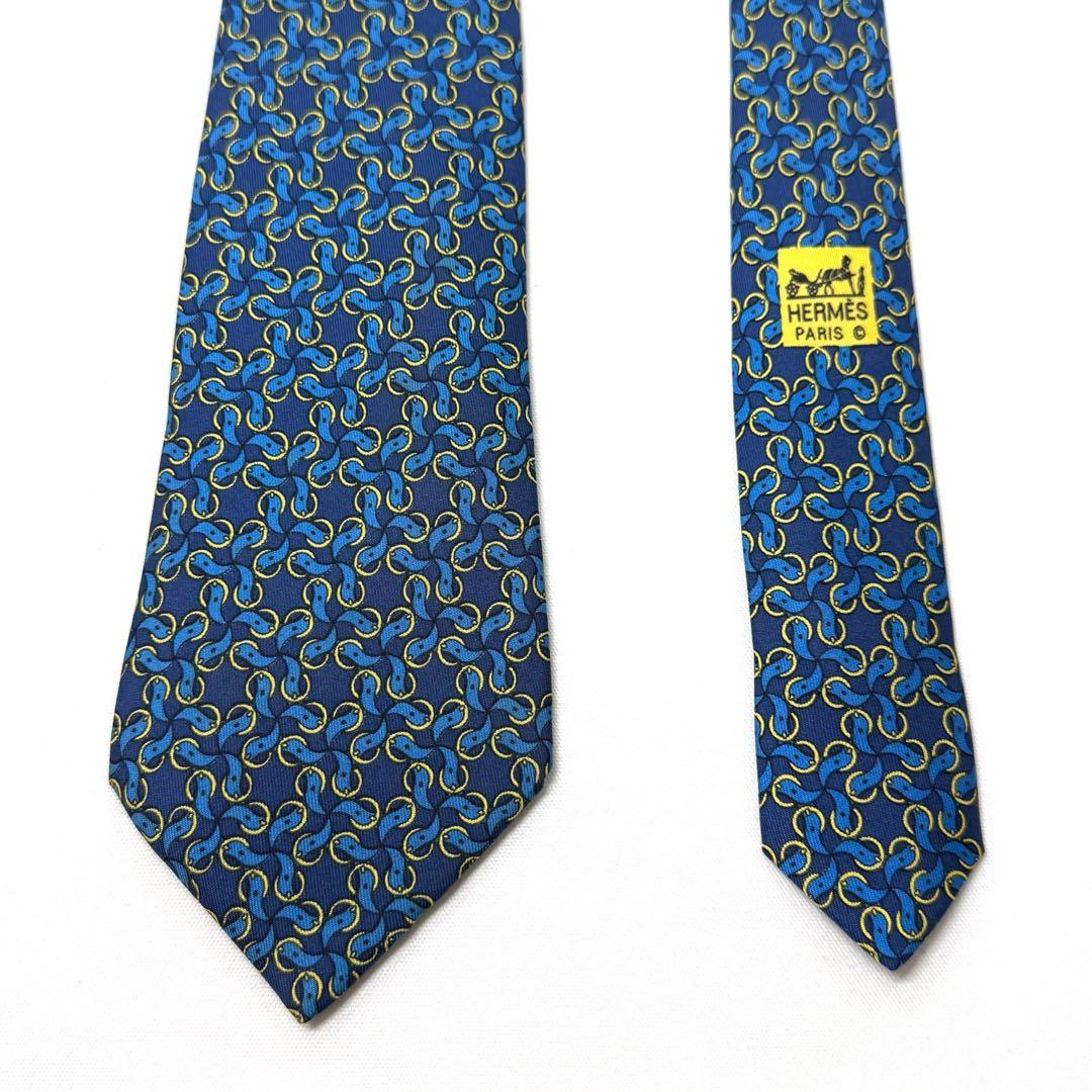極美品】エルメス HERMES シルク100% 総柄 ネクタイ フランス製 - メルカリ
