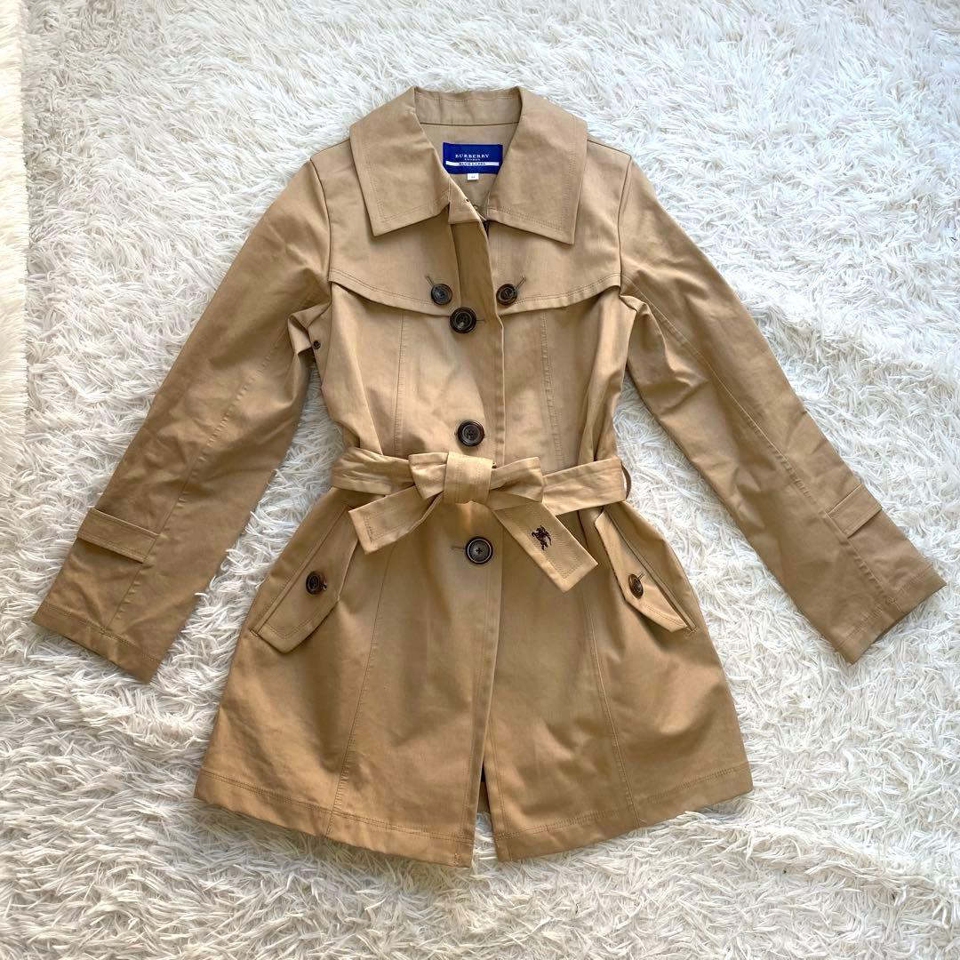 バーバリーブルーレーベル　トレンチコート　ベルト　リボン　ホースロゴ　M 撥水 BURBERRY BLUE LABEL（トレンチコート）のフリマアイテム一覧