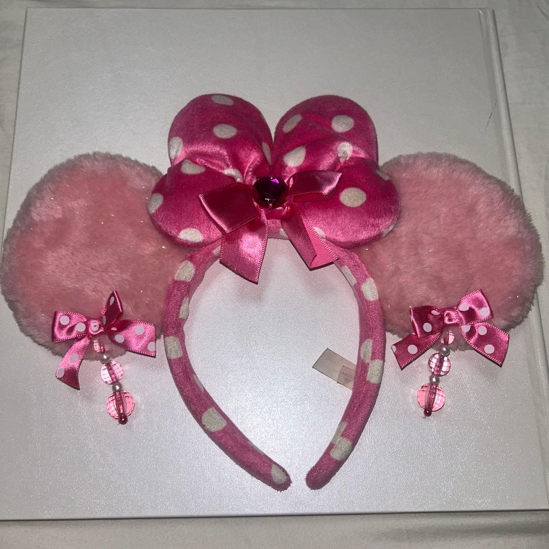 ️即日発送可】ディズニー ミニー ピンク イヤリング 水玉