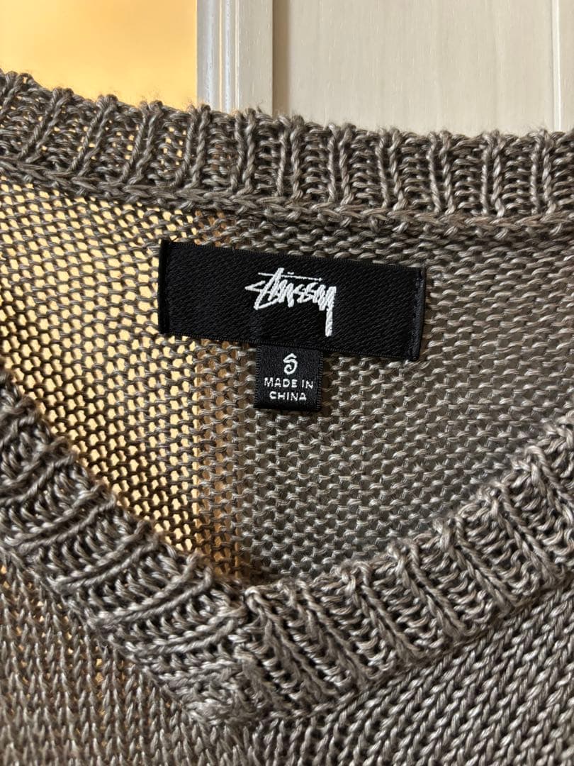 24SS即完モーガン蔵人着LOOSE KNIT LINEN VEST STONE - メルカリ