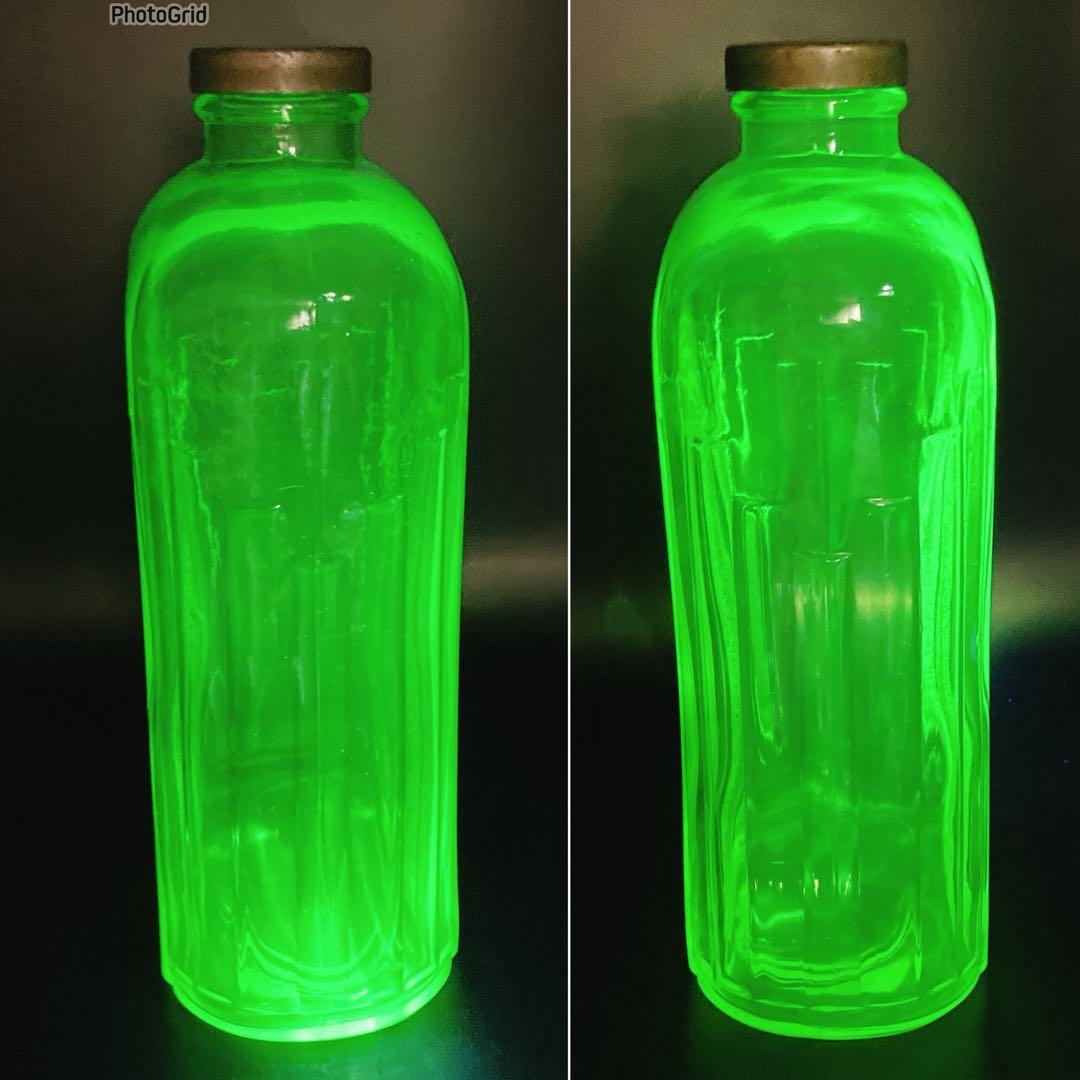 ウランガラス 2L ウォーターボトル ディプレッショングラス 大正浪漫