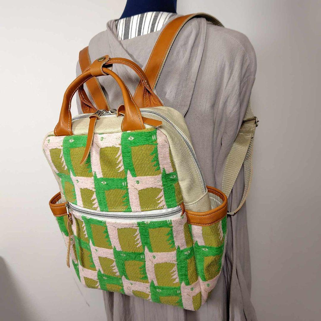 【専用】ミナペルホネン/サラブレッドマスタード/ボストン型トートリュック本革 専用】ミナペルホネン/サラブレッドマスタード/ボストン型トート