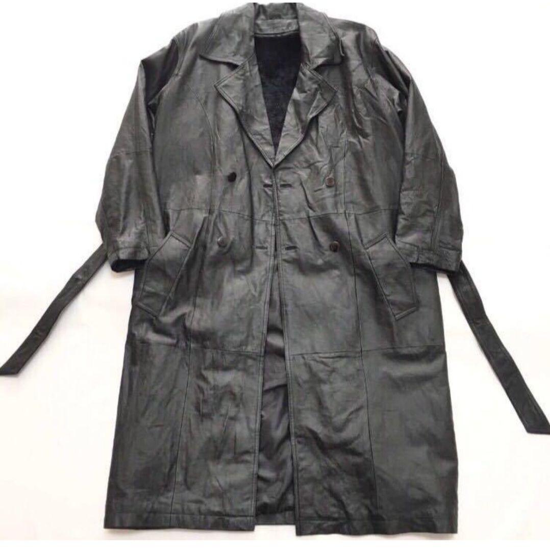 SHELTER BAY本革レザートレンチコートロングコートベルト付きヴィンテージ 楽天市場】レザーコート トレンチコート ロング丈 革 ロングコート 革
