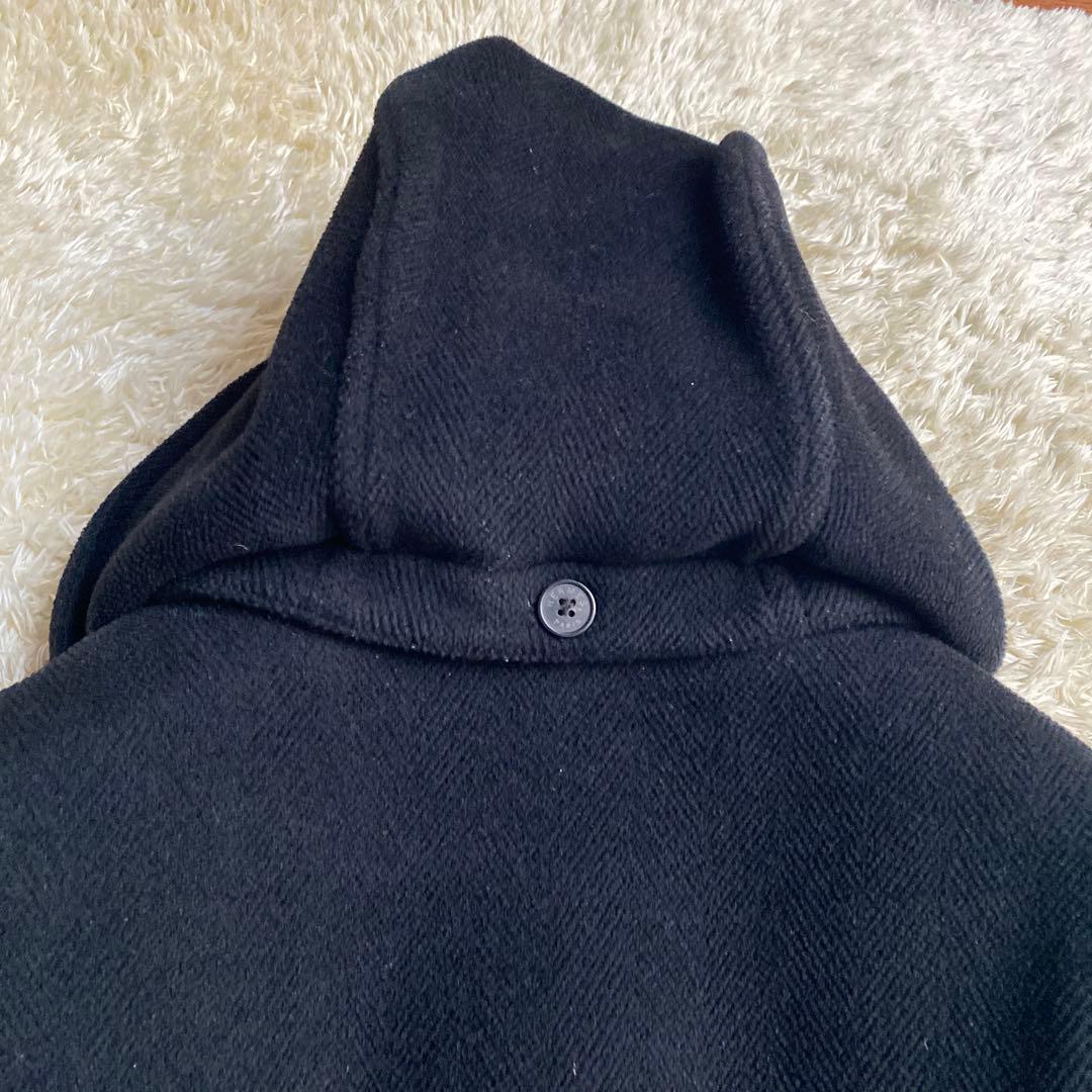 希少】HERMES エルメス ダッフルコート ヴィンテージ 50 ブラック 黒