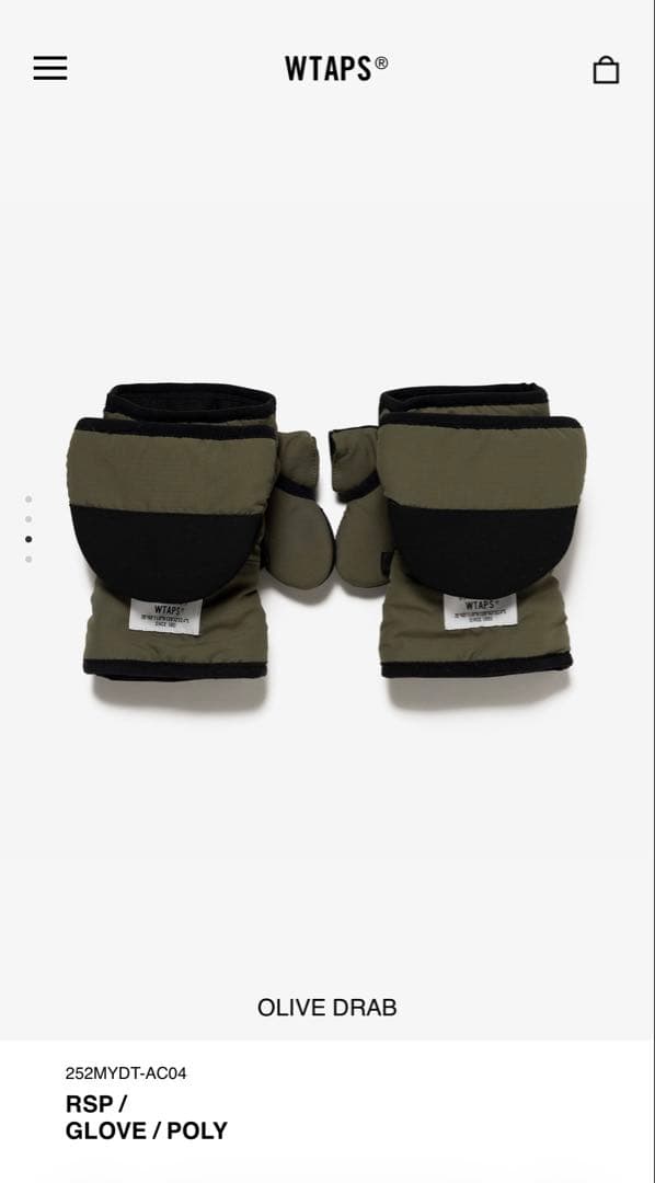 WTAPS RSP GLOVE ブラック Lsize - メルカリ