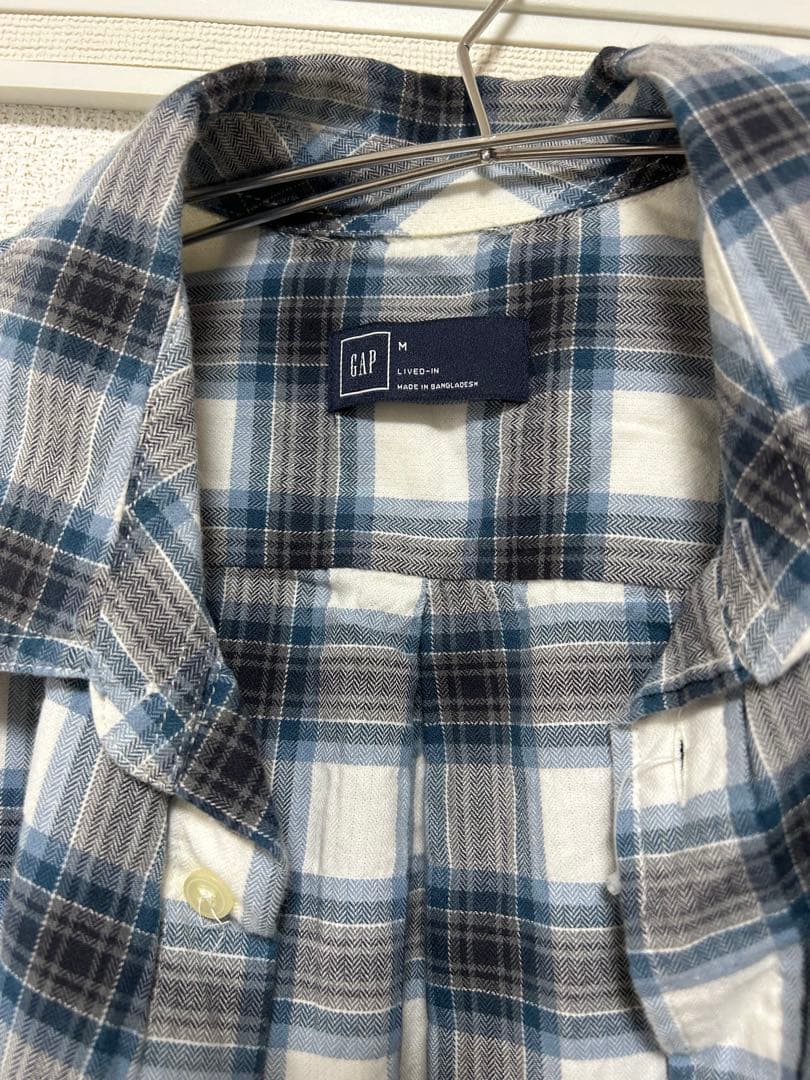 00s OLD GAP シャドーチェック オンブレ 長袖シャツ Lサイズ - メルカリ