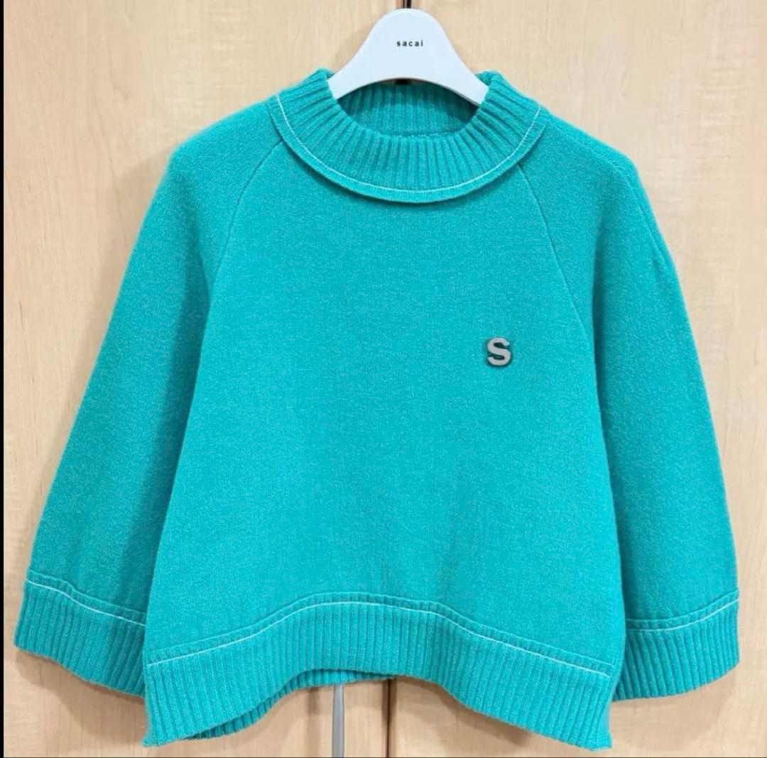 3500円お値下！13万★sacai サカイ★カシミアニット “S”ピンバッチ付