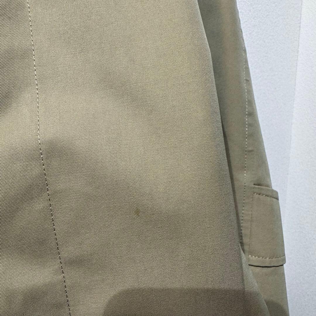 希少カラー アクアスキュータム ステンカラーコート 玉虫色 クラブ