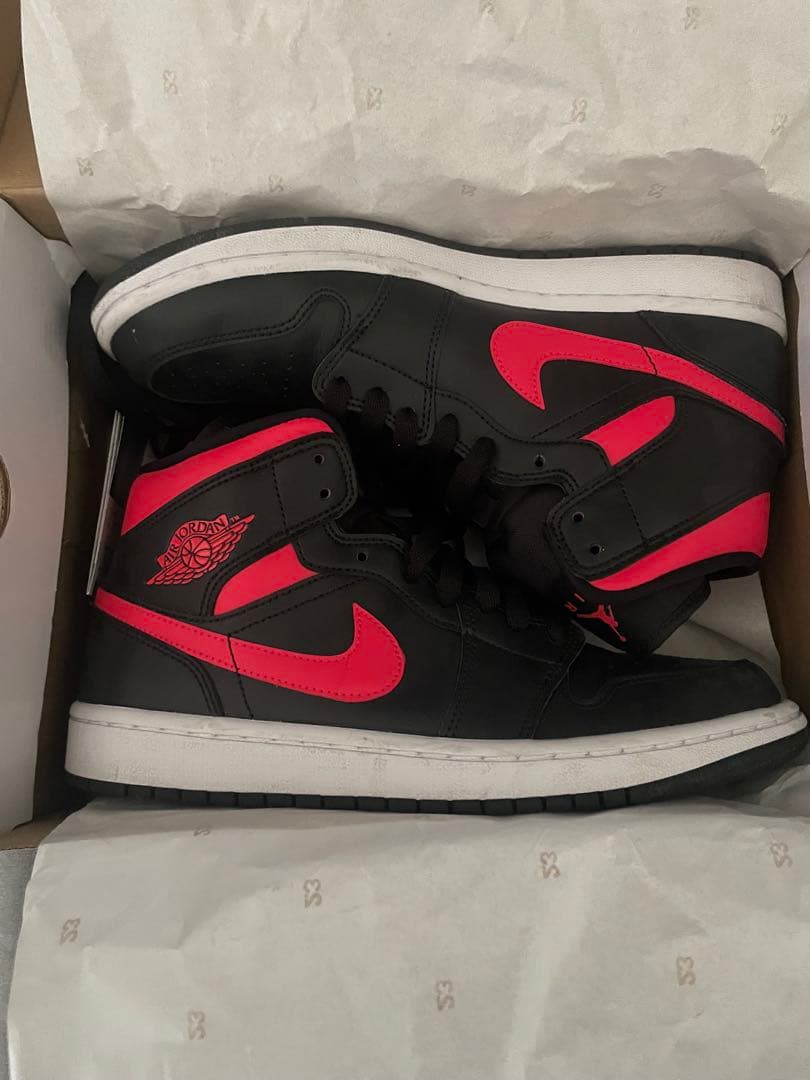 Nike Air Jordan 1 ブラック/ピンク ハイカット - メルカリ