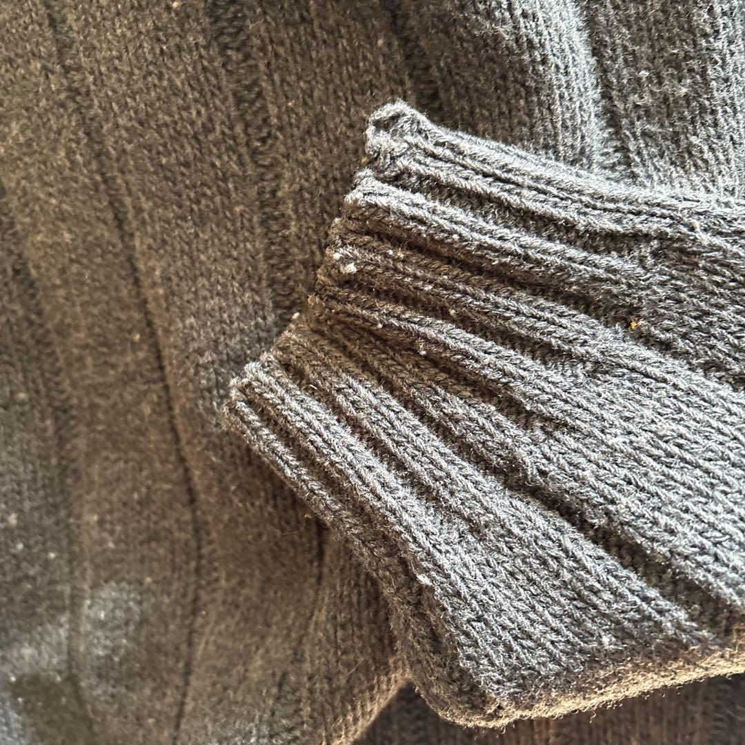 Giorgio Armani リブ編みニットセーター S ダークグレー - メルカリ