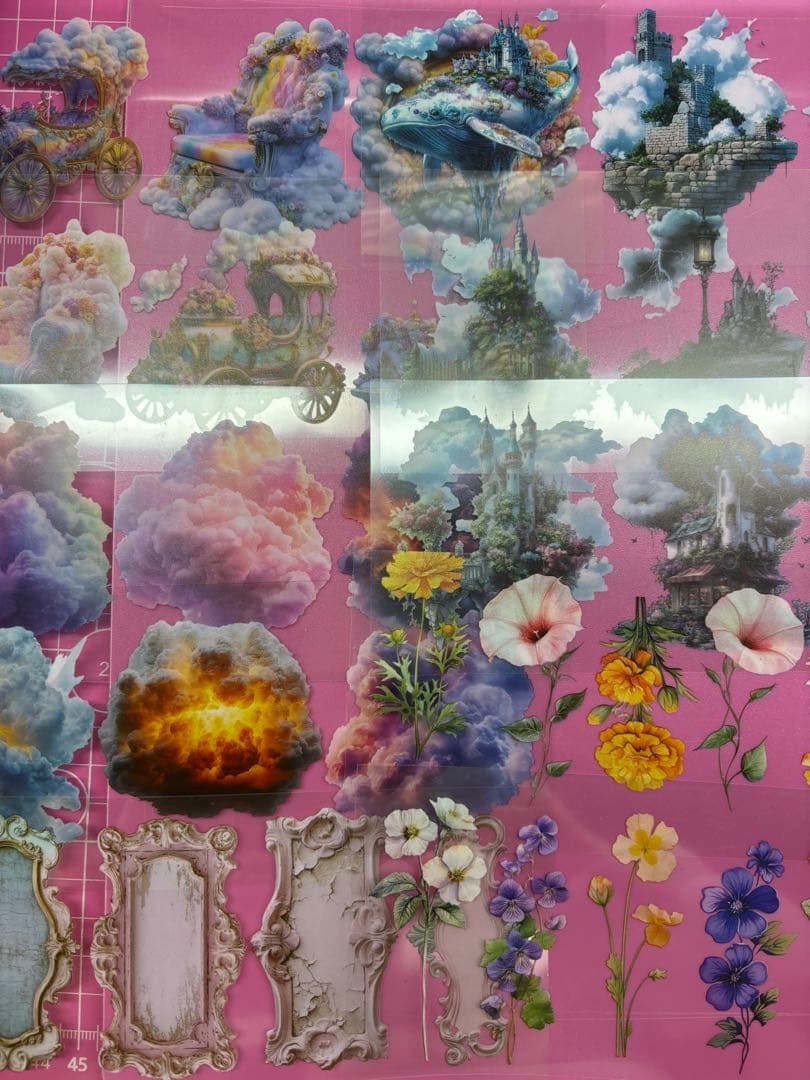 おすそ分け♡nene様☆天空＆海賊ロングPETステッカー10枚【D2】 - メルカリ