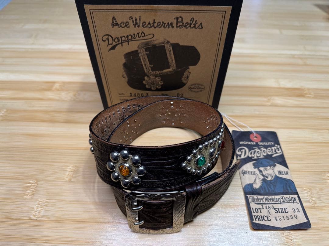 ⭐️美品⭐️ダッパーズ×エースウエスタンスタッズベルト⭐️マルチ