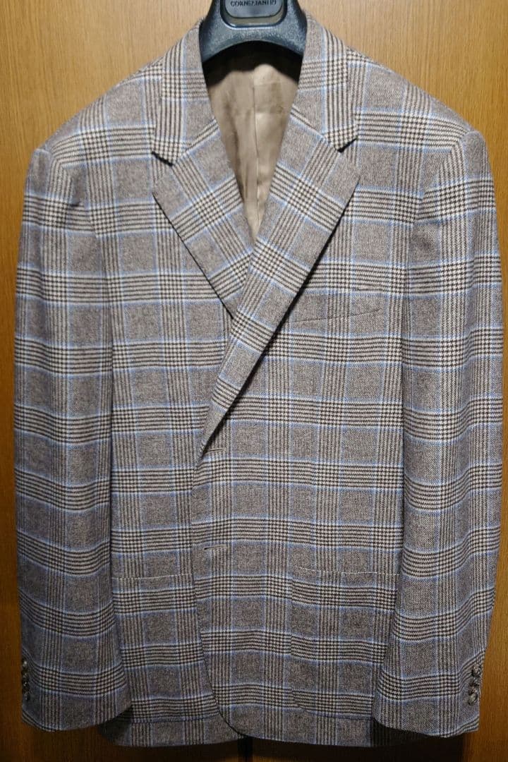 コルネリアーニ　チェック柄ジャケット　美品 Corneliani チェック ジャケット | ピンク | FARFETCH JP