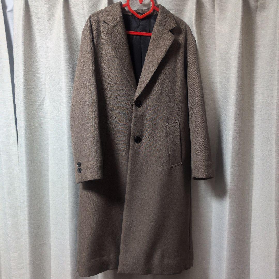 KAPOK KNOT ブラウン チェスターコート チェックチェスターコート-Unisex