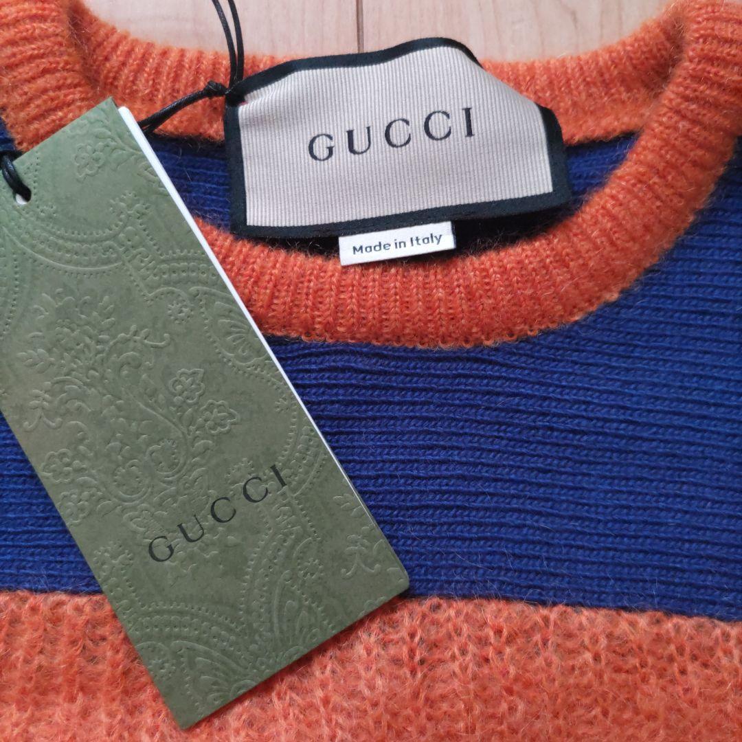 GUCCI新品未使用 ウサギ刺繍オレンジ青ニットセーター S - メルカリ