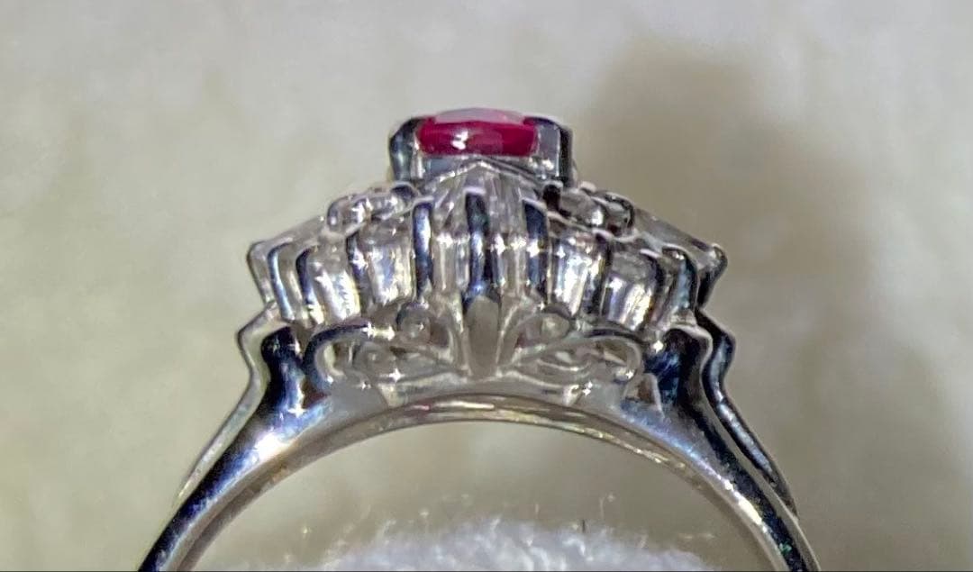 本日2/10最終価格100,000円天然ルビーメレダイヤリング12号再査定済み！