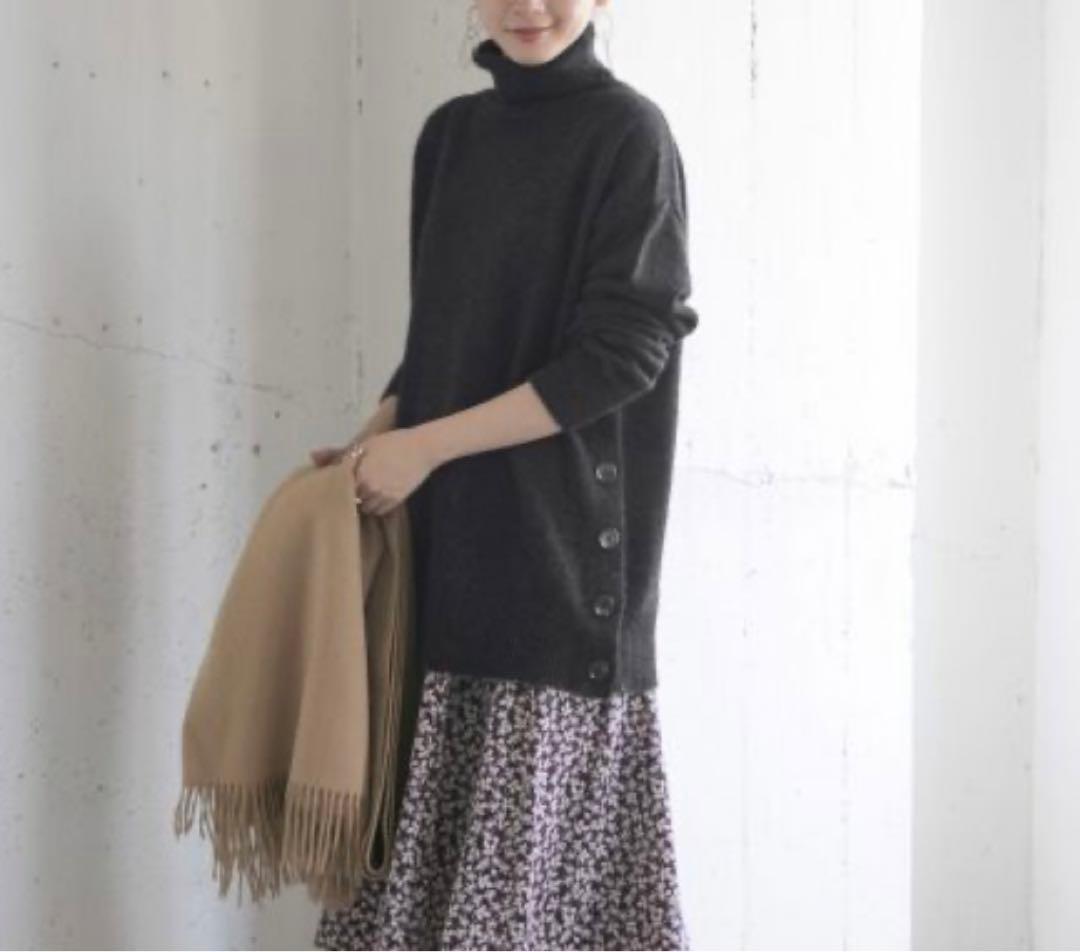 アーバンリサーチ YAKタートルネックチュニック ニット ヤク100