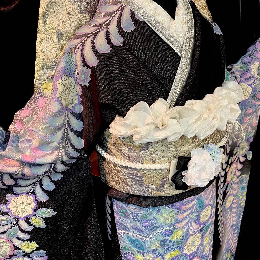 □振袖フルセット□逸品□辻が花振袖□銀通し□花絞り□成人式振り袖