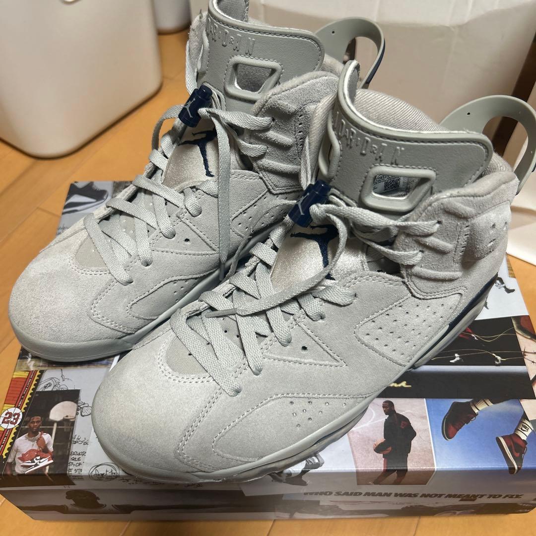 Air Jordan 6 Retro ホワイト/グレー/ネイビー - メルカリ