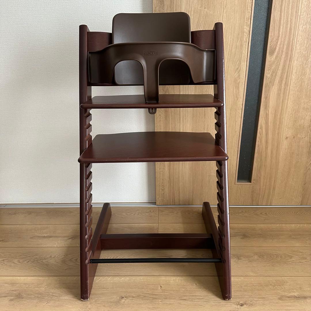 人気 ストッケ トリップトラップ ブラウン ブラック シリアル5 ベビー