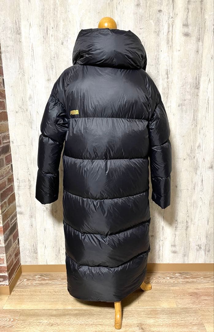 □美品□プーマ 【M】 極暖ベンチコート ロングダウンコート 金ロゴ PUMA