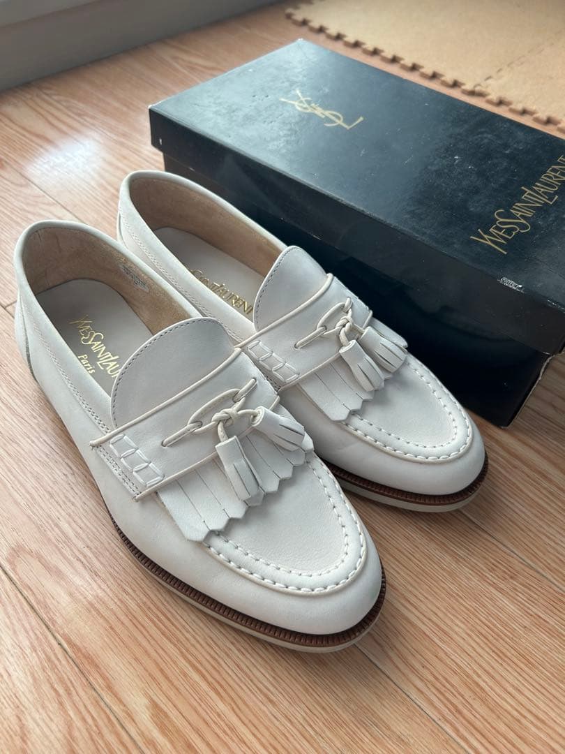 Yves Saint Laurent ローファー ホワイト 26.0 EEE SAINT LAURENT/サンローラン_women通販 | ローランローファー(スムース