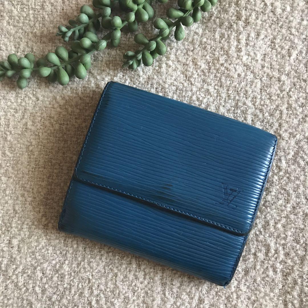 ルイヴィトン エピ 二つ折り財布 ブルー - メルカリ
