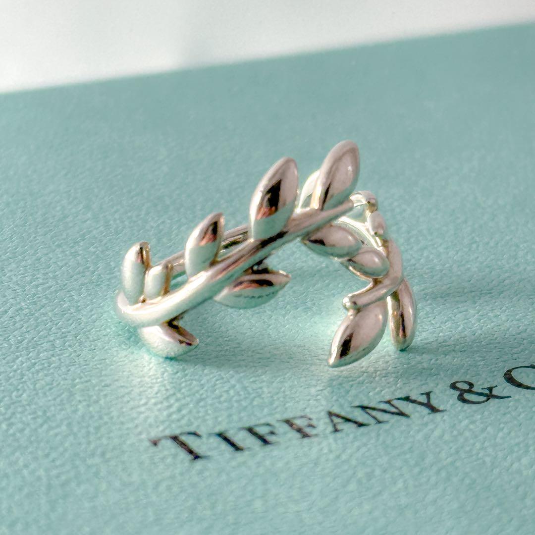 ジュン 様Tiffany オリーブ リーフ バイパス リング シルバー 14号