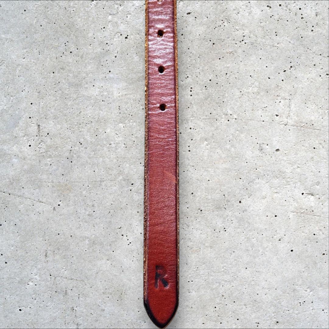 45R フォーティファイブアール レザー ベルト ブラウン ロゴ 金具 45R