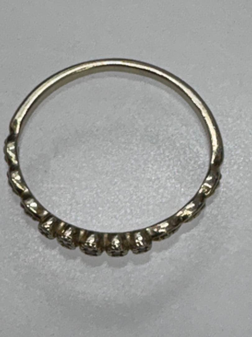 アガット・k10ダイヤリング・13号・1.2g・中古品