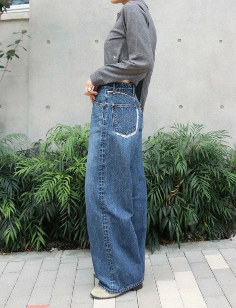 百田夏菜子コラボ】レースコンビルーズデニム - メルカリ