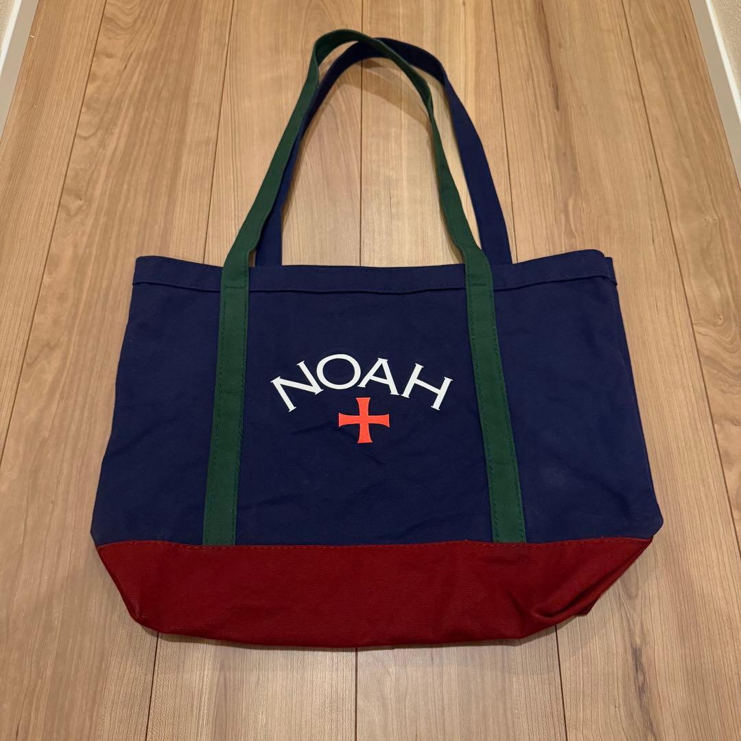 NOAH トートバッグ ネイビー/レッド/グリーン Afternoon Tea（アフタヌーンティー） トートバッグ 帆布ポケットート
