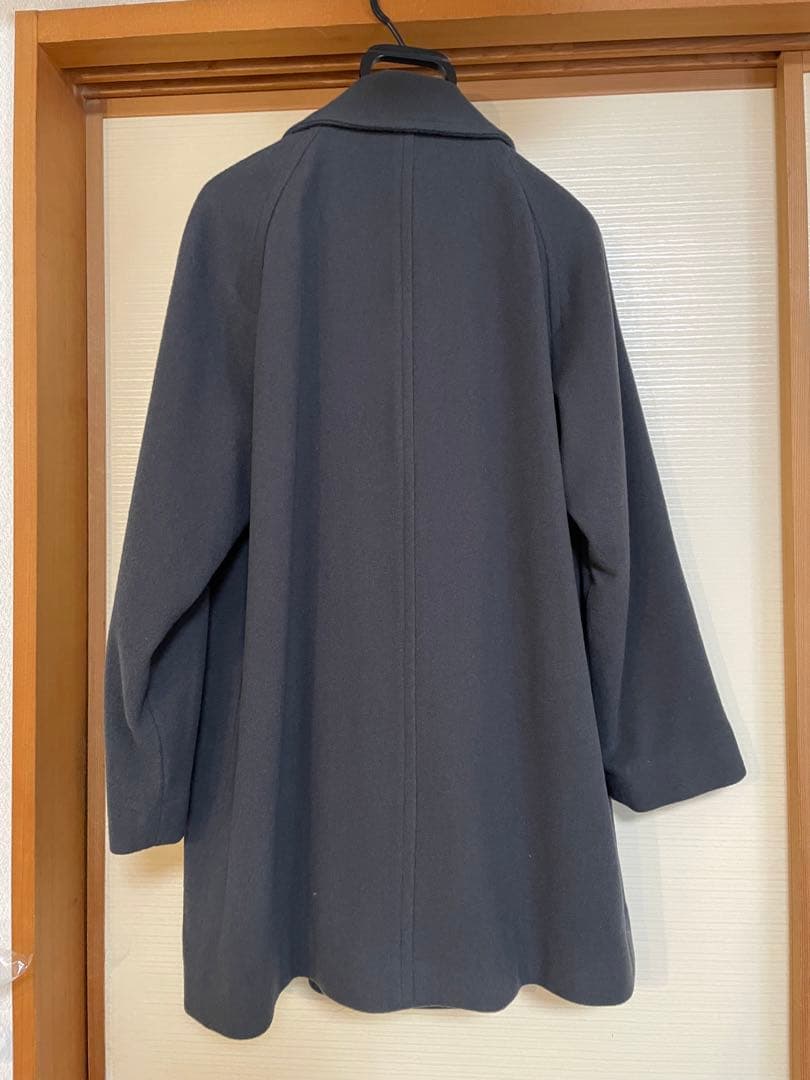 レリューム 尾州ウールモッサWブレストハーフコート グレー - メルカリ