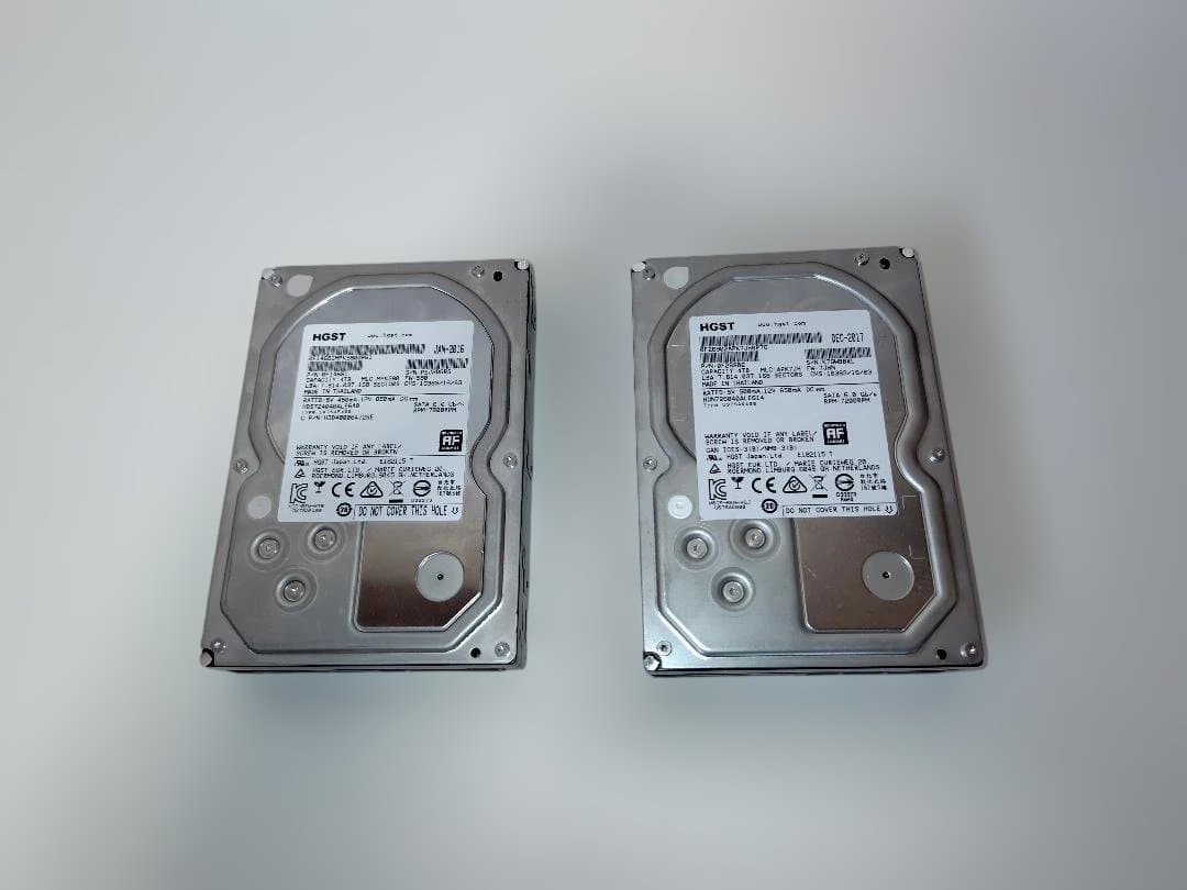 HGST Deskstar 4TB SATA3 7200RPM 2台 Amazon | HGST Deskstar NAS 4TB パッケージ版 3.5インチ 7,200rpm