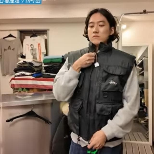 Old Stussy × WTAPS リバーシブル フィッシング ダウンベスト - メルカリ