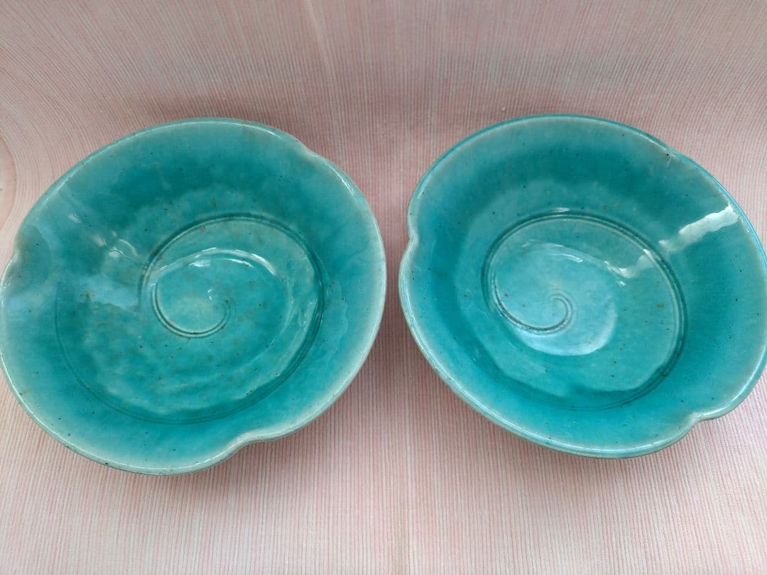 ターコイズカラー】陶器皿 2個セット - メルカリ