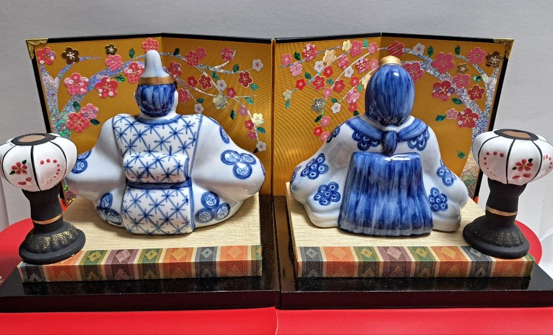 HO328さま専用 特価 k-③ 九谷焼 ひな人形 5号 親王飾り 染付 - メルカリ