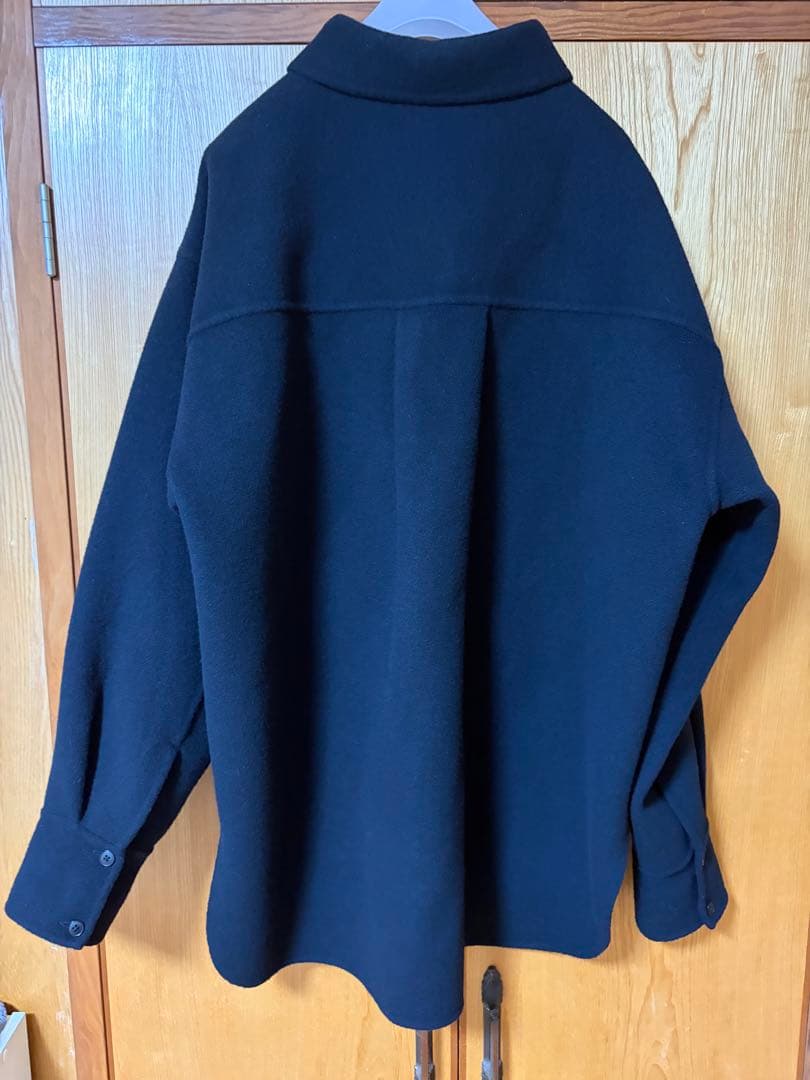 todayful トゥデイフル ウールシャツジャケット ブラック 36サイズ