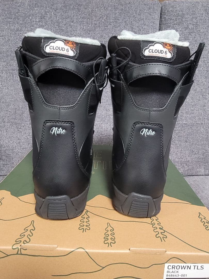 ナイトロ　NITRO CROWN TLS 黒 23.5cm　23-24箱付