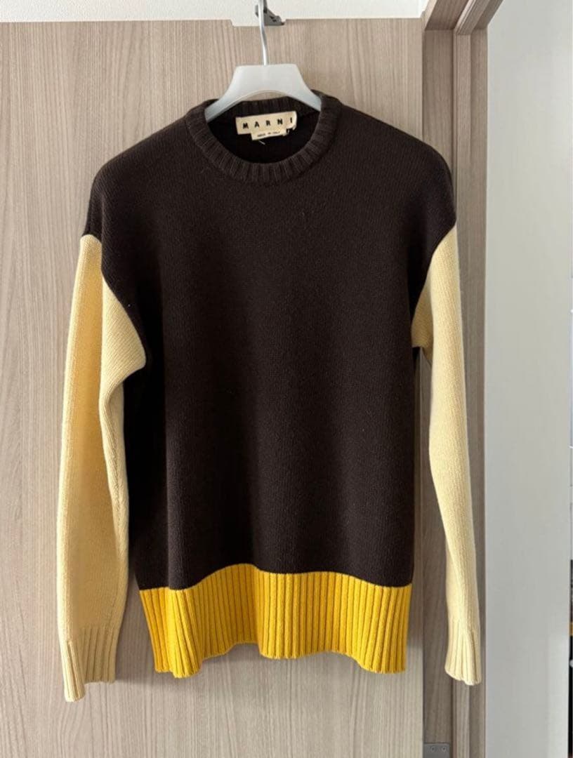 MARNI クレイジーパターン ニット セーター 48 MARNI(マルニ) 22AW Viscose Wool Knit Maltiモヘヤクレイジーパターン